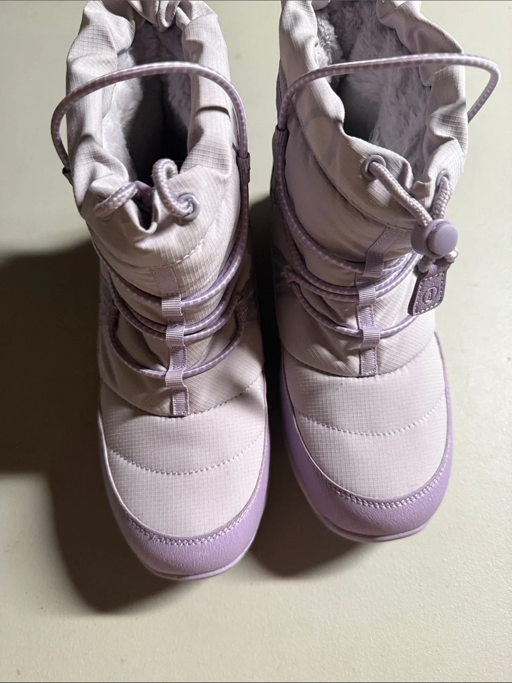 Lands' End Lilac Kids Snow Boots with Toggle Closure